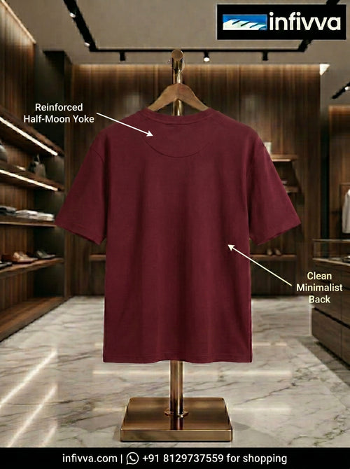infivva Retro Classic Structured Relaxed Fit Heavyweight T-Shirt | 240 GSM Premium Cotton