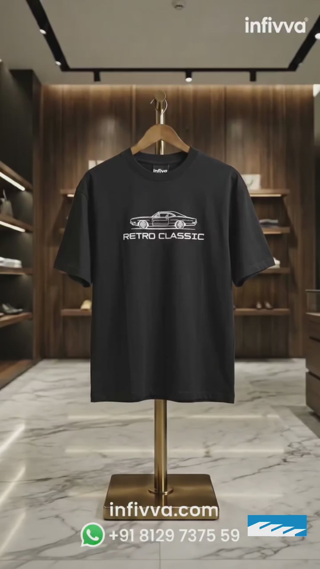 infivva Retro Classic Structured Relaxed Fit Heavyweight T-Shirt | 240 GSM Premium Cotton